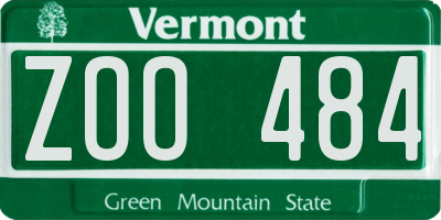 VT license plate ZOO484