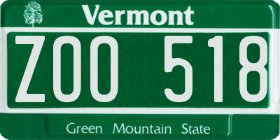 VT license plate ZOO518