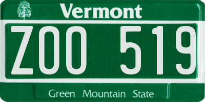 VT license plate ZOO519
