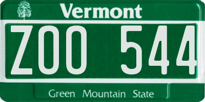 VT license plate ZOO544