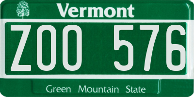 VT license plate ZOO576