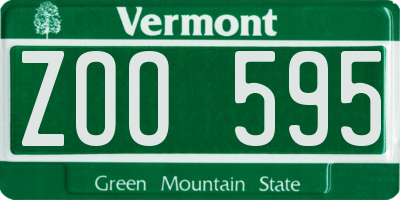 VT license plate ZOO595