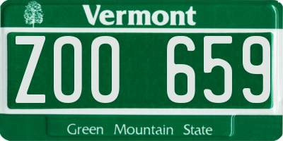 VT license plate ZOO659