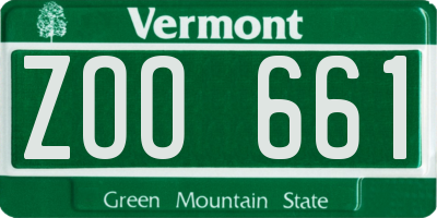 VT license plate ZOO661