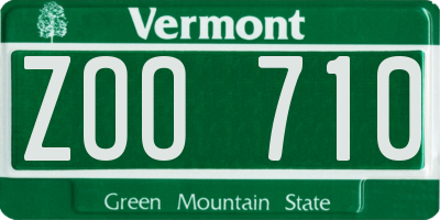 VT license plate ZOO710