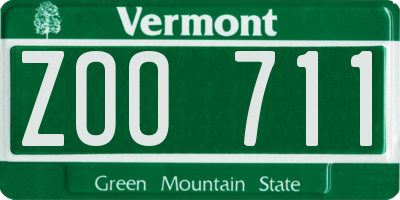 VT license plate ZOO711