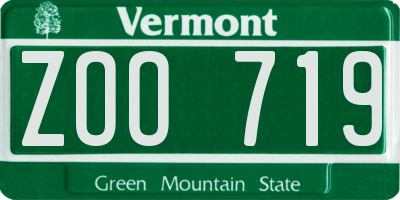 VT license plate ZOO719