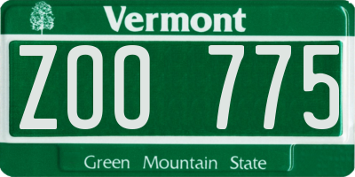 VT license plate ZOO775