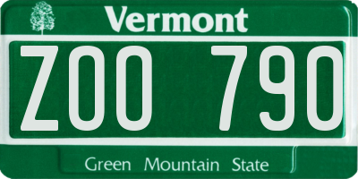VT license plate ZOO790