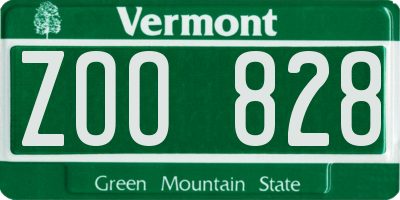 VT license plate ZOO828