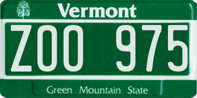 VT license plate ZOO975