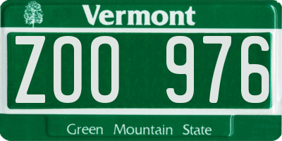 VT license plate ZOO976