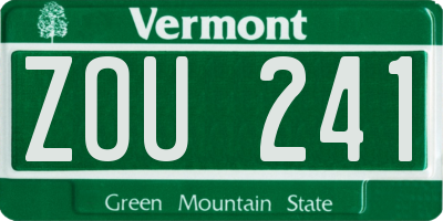 VT license plate ZOU241