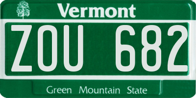 VT license plate ZOU682