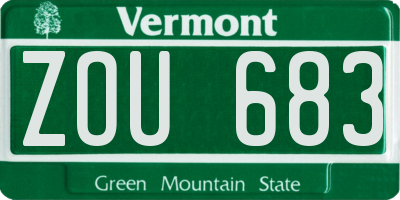 VT license plate ZOU683