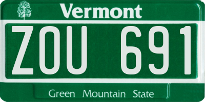 VT license plate ZOU691