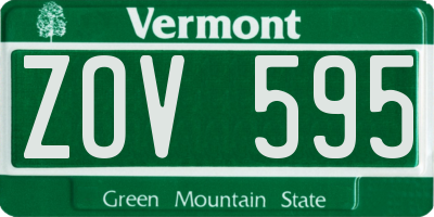 VT license plate ZOV595