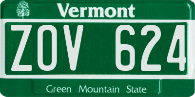 VT license plate ZOV624