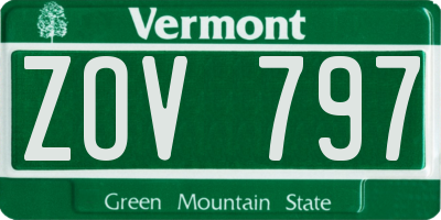 VT license plate ZOV797