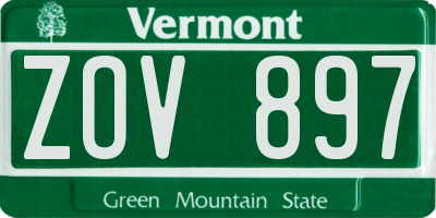 VT license plate ZOV897