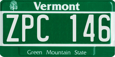 VT license plate ZPC146