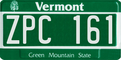 VT license plate ZPC161