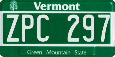 VT license plate ZPC297