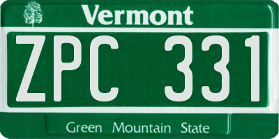 VT license plate ZPC331