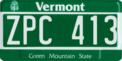 VT license plate ZPC413