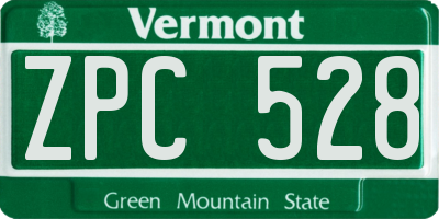 VT license plate ZPC528