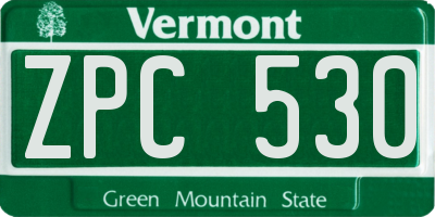VT license plate ZPC530