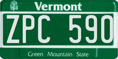 VT license plate ZPC590