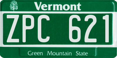 VT license plate ZPC621