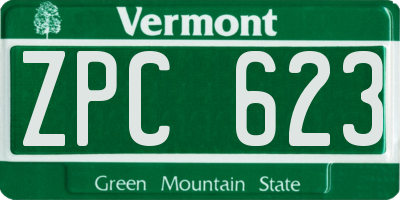 VT license plate ZPC623
