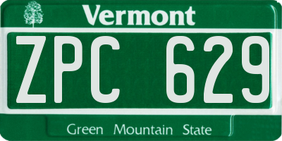 VT license plate ZPC629