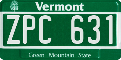 VT license plate ZPC631