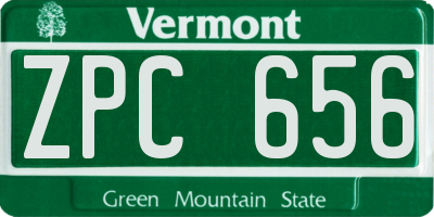 VT license plate ZPC656