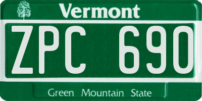 VT license plate ZPC690