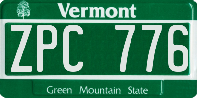 VT license plate ZPC776