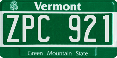 VT license plate ZPC921