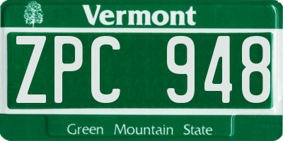 VT license plate ZPC948