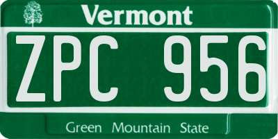 VT license plate ZPC956