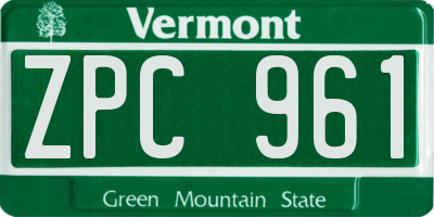 VT license plate ZPC961