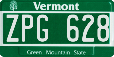 VT license plate ZPG628