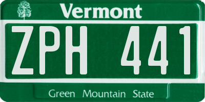 VT license plate ZPH441