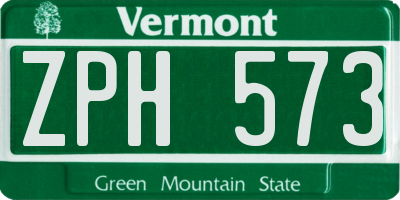 VT license plate ZPH573