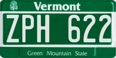 VT license plate ZPH622