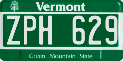 VT license plate ZPH629