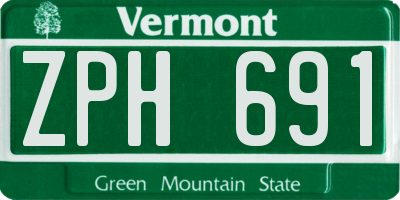 VT license plate ZPH691