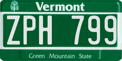 VT license plate ZPH799